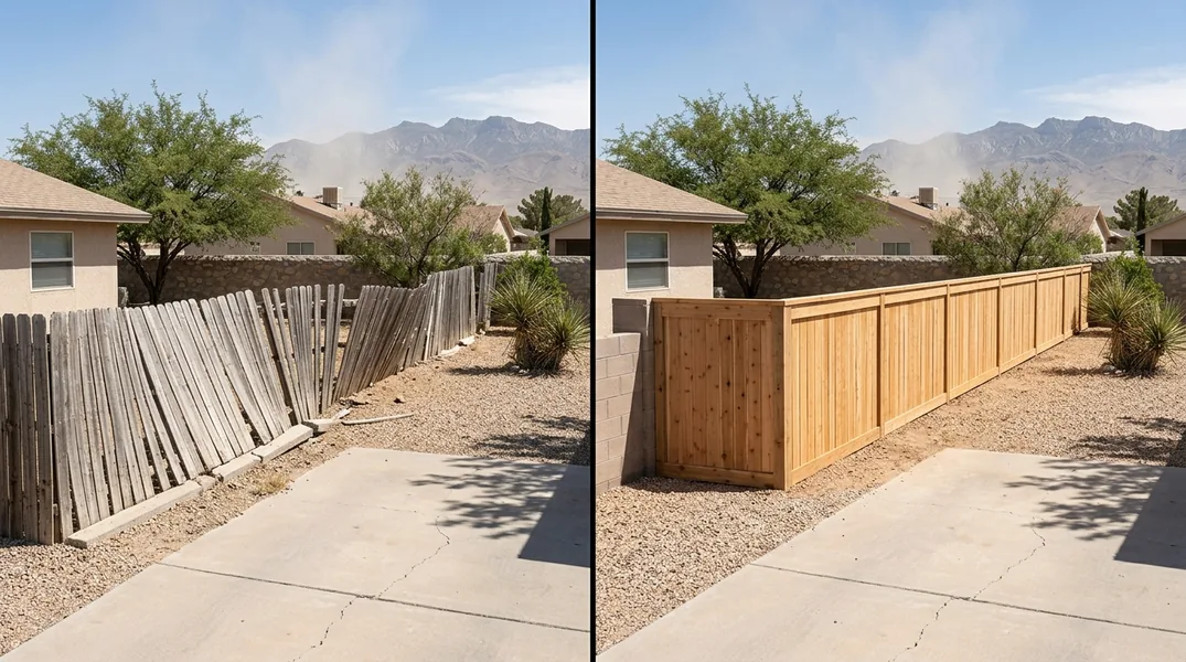 Wood vs Vinyl Fence in El Paso's Desert Sun: An Honest Comparison