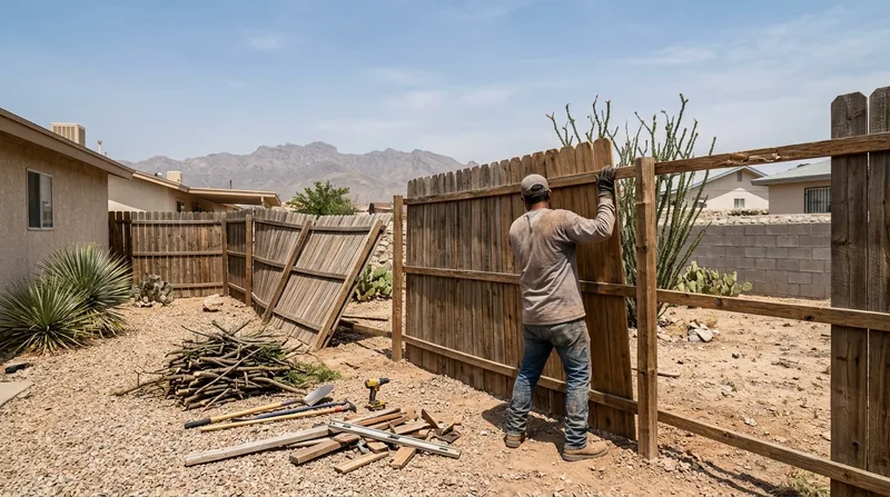 Storm Damage Fence Repair El Paso
